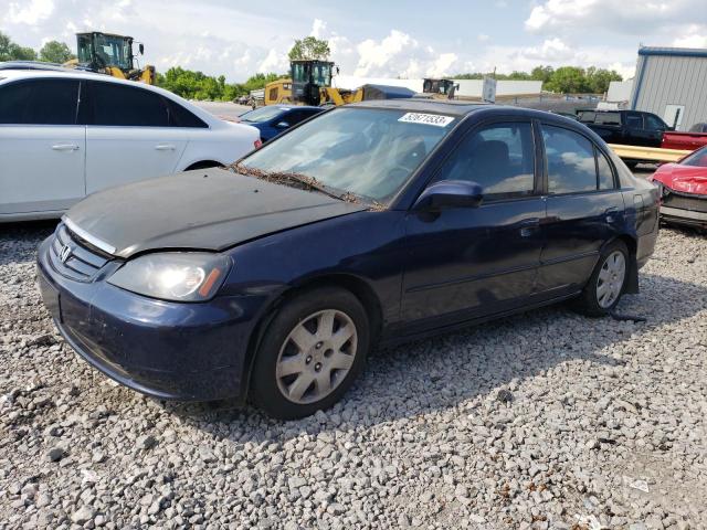 HONDA CIVIC EX 2001 with VIN 2HGES26701H608034 - Photo from auction