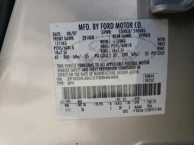 Photo 14 from auction – 2007 FORD EDGE SEL P with VIN 2FMDK39CX7BB46498