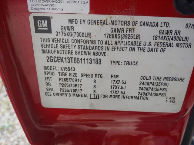 Photo 10 from auction – 2005 CHEVROLET SILVERADO with VIN 2GCEK13T651113183