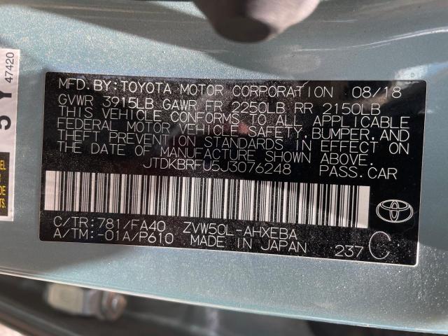 Photo 10 from auction – 2018 TOYOTA PRIUS with VIN JTDKBRFU5J3076248
