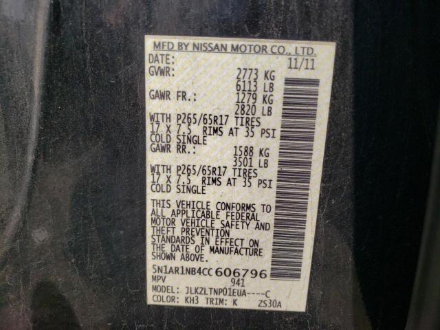 Photo 14 from auction – 2012 NISSAN PATHFINDER with VIN 5N1AR1NB4CC606796