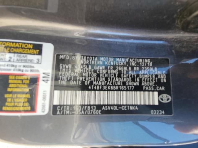 Photo 10 from auction – 2011 TOYOTA CAMRY BASE with VIN 4T4BF3EK6BR165177