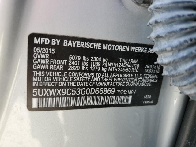 Photo 14 from auction – 2016 BMW X3 XDRIVE2 with VIN 5UXWX9C53G0D66869