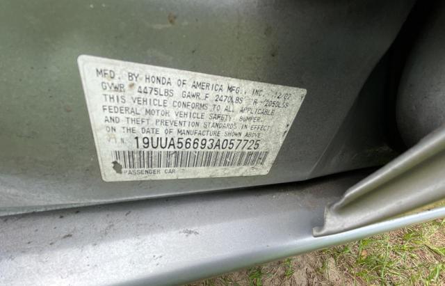 Photo 10 from auction – 2003 ACURA 3.2TL with VIN 19UUA56693A057725