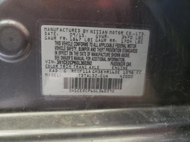 Photo 14 from auction – 2016 NISSAN VERSA NOTE with VIN 3N1CE2CP6GL360392