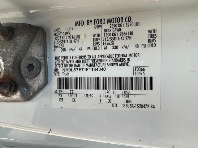 Photo 10 from auction – 2015 FORD TRANSIT CO with VIN NM0LS7E71F1184340