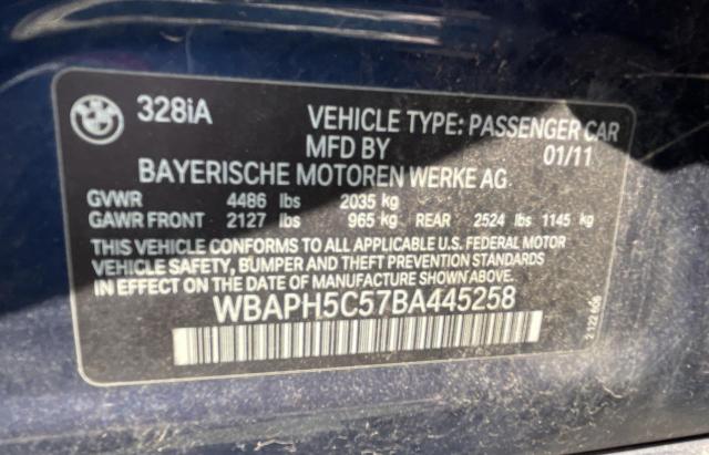 Photo 10 from auction – 2011 BMW 328 I SULE with VIN WBAPH5C57BA445258
