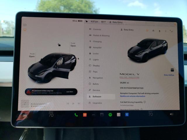 Photo 9 from auction – 2021 TESLA MODEL Y with VIN 5YJYGDEF6MF267329