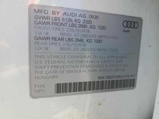 Photo 14 from auction – 2021 AUDI Q3 PREMIUM with VIN WA1DECF33M1018167