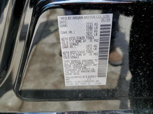 Photo 14 from auction – 2019 NISSAN PATHFINDER with VIN 5N1DR2MM2KC635007