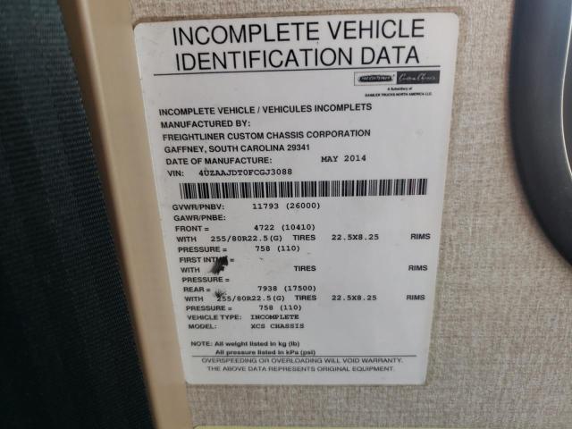 Photo 10 from auction – 2015 FREIGHTLINER CHASSIS XC with VIN 4UZAAJDT0FCGJ3088