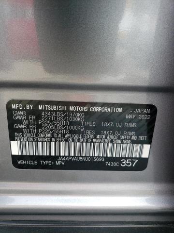 Photo 14 from auction – 2022 MITSUBISHI OUTLANDER with VIN JA4APVAU8NU015693