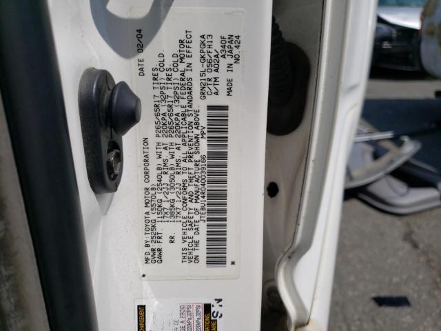 Foto 14 de la subasta – 2004 TOYOTA 4RUNNER SR con VIN JTEBU14R040039166