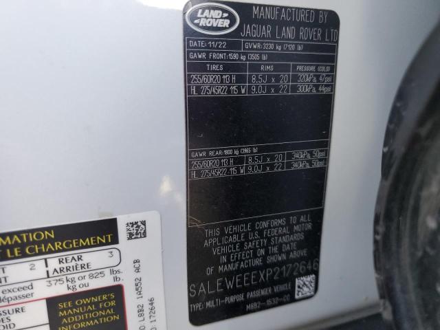 Photo 14 from auction – 2023 LAND ROVER DEFENDER 1 with VIN SALEWEEEXP2172646