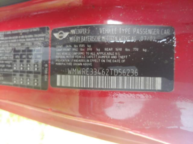 Photo 10 from auction – 2002 MINI COOPER S with VIN WMWRE33462TD56236