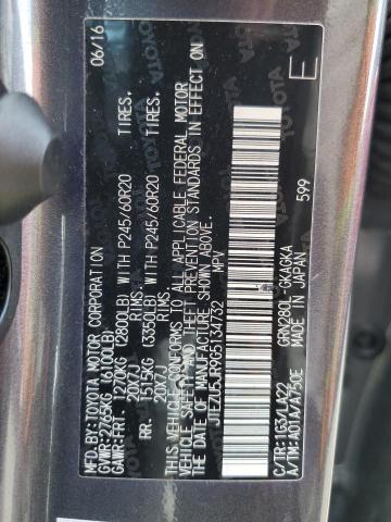Photo 14 from auction – 2016 TOYOTA 4RUNNER SR with VIN JTEZU5JR9G5134732