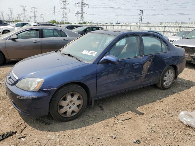 HONDA CIVIC EX 2002 with VIN 1HGES26772L057119 - Photo from auction