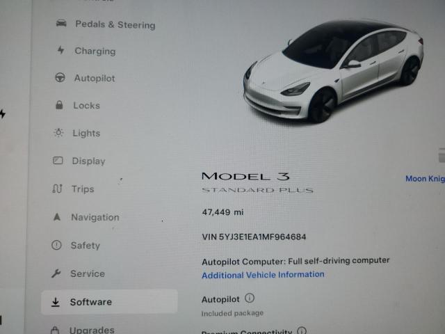 Photo 9 from auction – 2021 TESLA MODEL 3 with VIN 5YJ3E1EA1MF964684