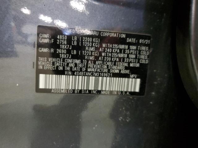 Photo 14 from auction – 2021 SUBARU OUTBACK LI with VIN 4S4BTANC7M3169621