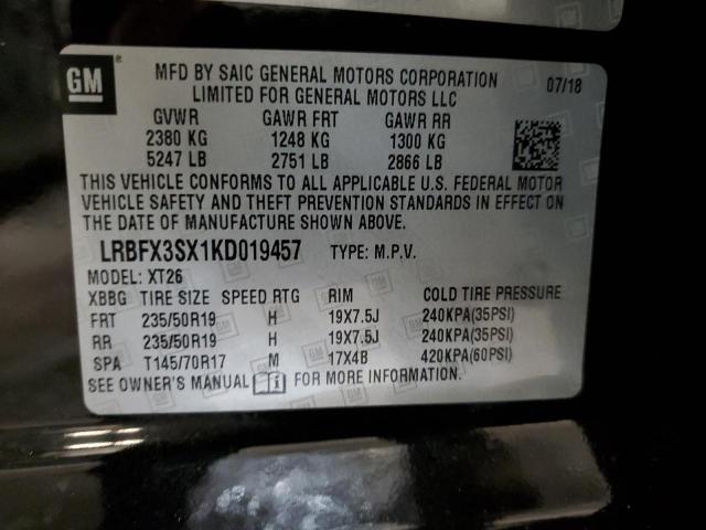 Photo 14 from auction – 2019 BUICK ENVISION P with VIN LRBFX3SX1KD019457