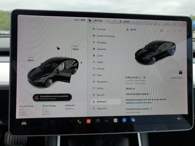 Photo 9 from auction – 2020 TESLA MODEL 3 with VIN 5YJ3E1EB6LF622333
