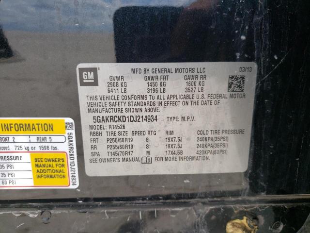 Photo 14 from auction – 2013 BUICK ENCLAVE with VIN 5GAKRCKD1DJ214934
