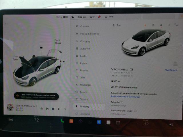 Photo 9 from auction – 2021 TESLA MODEL 3 with VIN 5YJ3E1EB6MF879476
