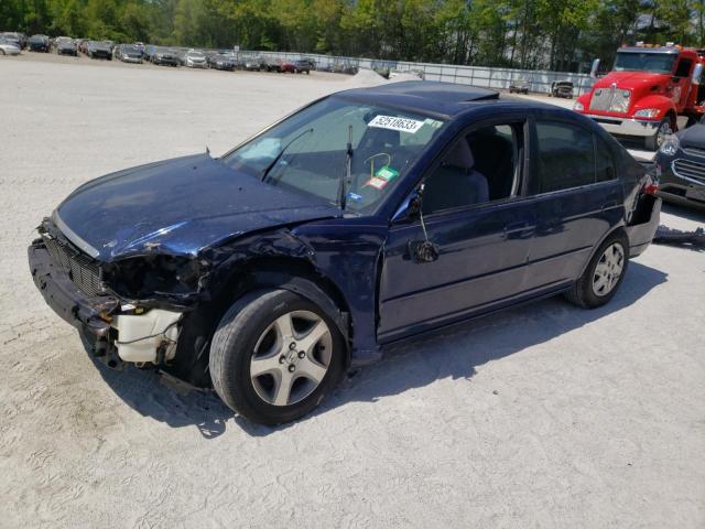 HONDA CIVIC EX 2002 with VIN 2HGES26762H542476 - Photo from auction