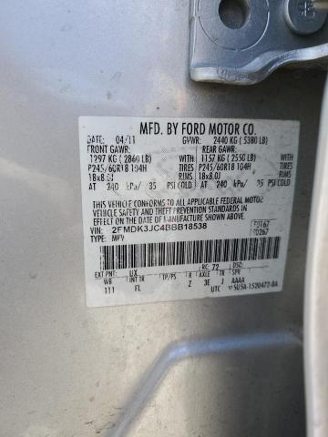 Photo 14 from auction – 2011 FORD EDGE SEL with VIN 2FMDK3JC4BBB18538