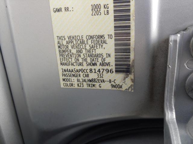 Photo 10 from auction – 2012 NISSAN MAXIMA S with VIN 1N4AA5AP0CC814796