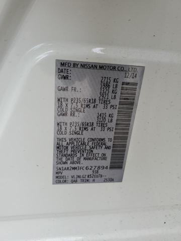 Photo 14 from auction – 2015 NISSAN PATHFINDER with VIN 5N1AR2MM3FC627894