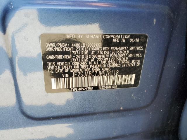Photo 14 from auction – 2018 SUBARU FORESTER 2 with VIN JF2SJABC7JH578118