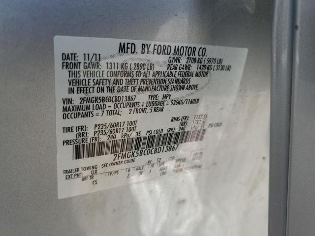Photo 14 from auction – 2012 FORD FLEX SE with VIN 2FMGK5BC0CBD13867