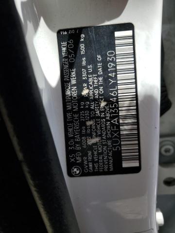 Photo 14 from auction – 2006 BMW X5 3.0I with VIN 5UXFA13546LY41930