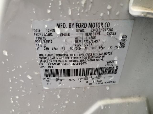 Photo 14 from auction – 2009 FORD EDGE SE with VIN 2FMDK36C89BA66978