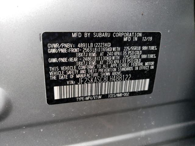 Photo 14 from auction – 2020 SUBARU FORESTER L with VIN JF2SKASC8LH488122