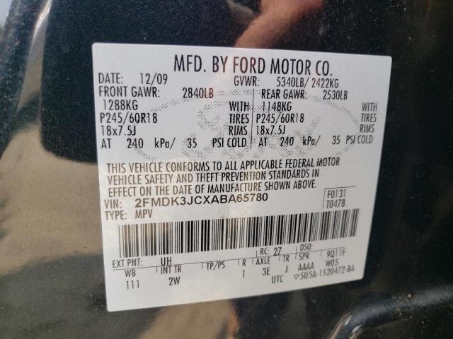 Photo 14 from auction – 2010 FORD EDGE SEL with VIN 2FMDK3JCXABA65780