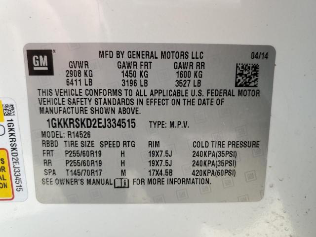Photo 14 from auction – 2014 GMC ACADIA SLT with VIN 1GKKRSKD2EJ334515