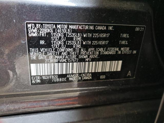 Photo 14 from auction – 2021 TOYOTA RAV4 LE with VIN 2T3H1RFV6MC157672