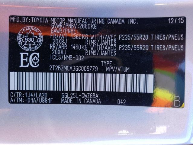 Photo 14 from auction – 2016 LEXUS RX 350 BAS with VIN 2T2BZMCA3GC009779