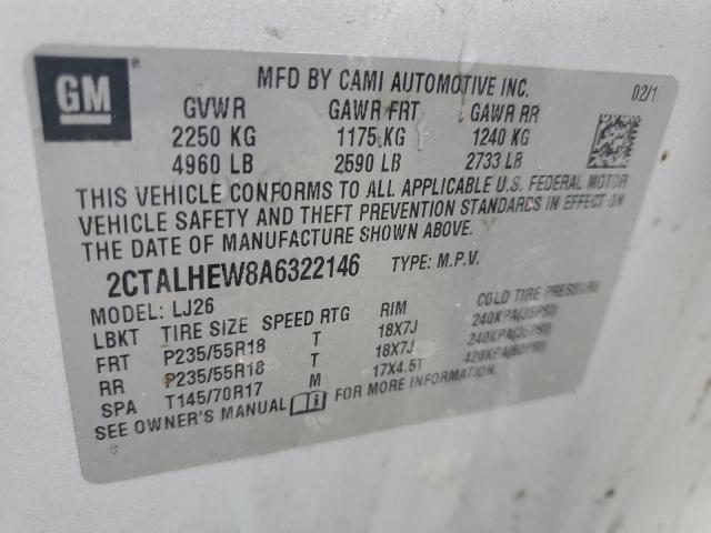 Photo 14 from auction – 2010 GMC TERRAIN SL with VIN 2CTALHEW8A6322146