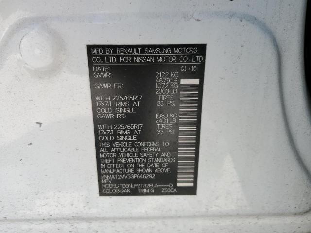Photo 14 from auction – 2016 NISSAN ROGUE S with VIN KNMAT2MV3GP646292