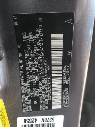 Photo 14 from auction – 2012 TOYOTA SIENNA XLE with VIN 5TDYK3DC9CS192863