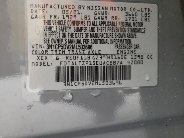Photo 14 from auction – 2021 NISSAN KICKS SR with VIN 3N1CP5DV2ML503696