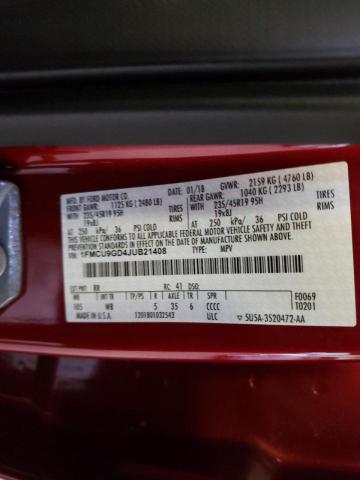 Photo 14 from auction – 2018 FORD ESCAPE SE with VIN 1FMCU9GD4JUB21408