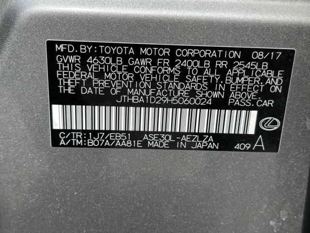 Photo 10 from auction – 2017 LEXUS IS 200T with VIN JTHBA1D29H5060024
