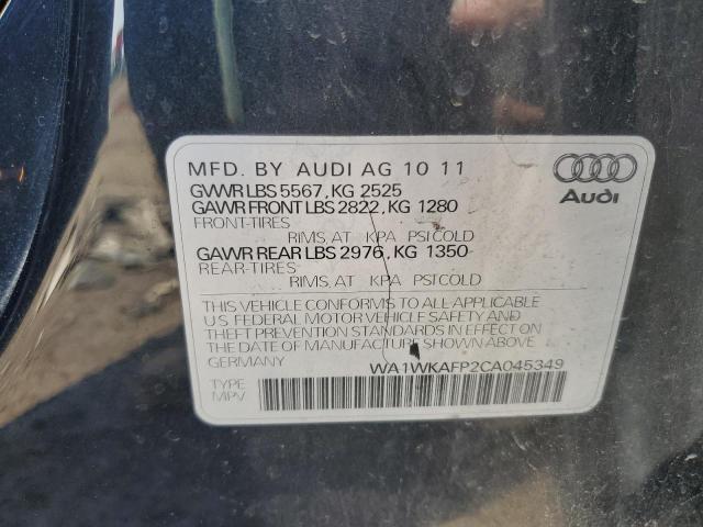 Photo 14 from auction – 2012 AUDI Q5 PRESTIG with VIN WA1WKAFP2CA045349