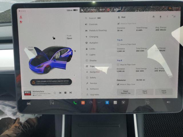 Photo 9 from auction – 2020 TESLA MODEL 3 with VIN 5YJ3E1EA7LF598857