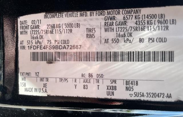 Photo 10 from auction – 2011 FORD ECONOLINE with VIN 1FDFE4FS9BDA72687