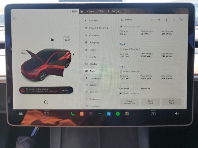 Photo 9 from auction – 2022 TESLA MODEL Y with VIN 7SAYGDEE6NF388809